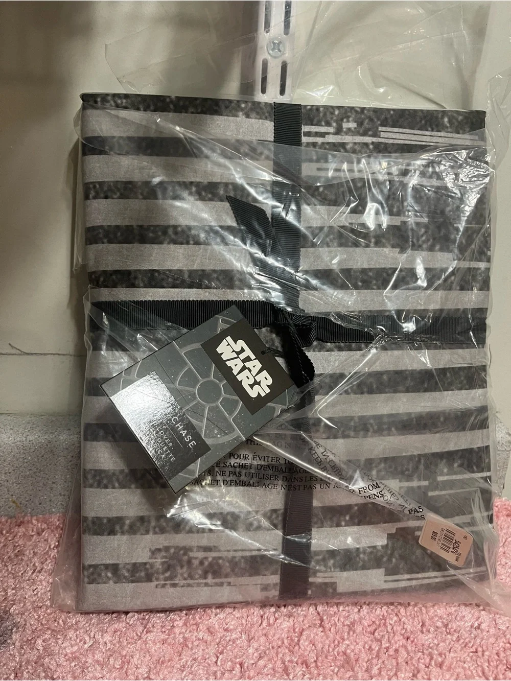 Star Wars Black & Gray Striped Duvet Cover